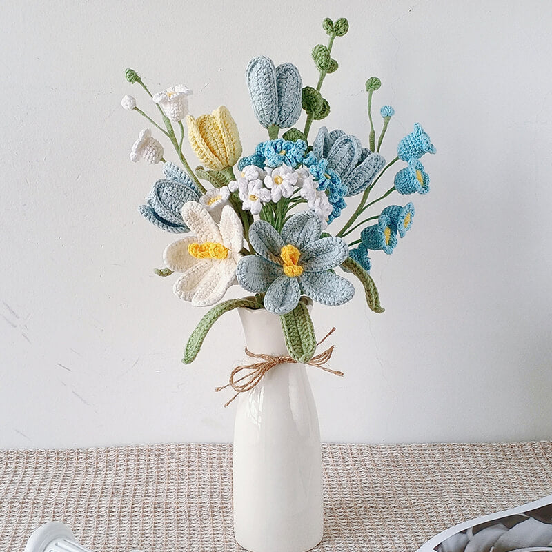Handmade Crochet Flower Bouquet – Beautiful Floral Decoration