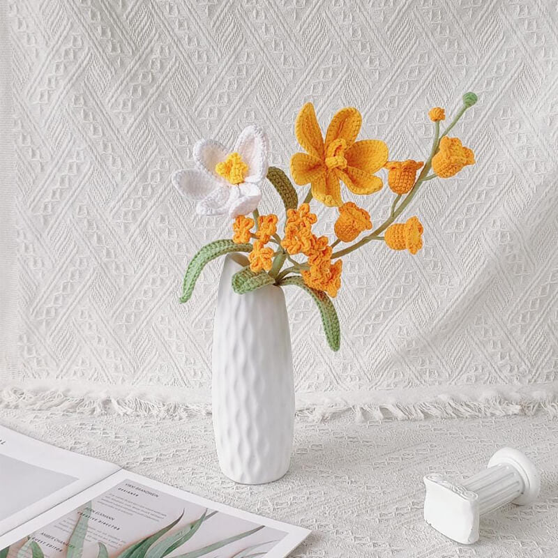 Handmade Crochet Flower Bouquet – Beautiful Floral Decoration