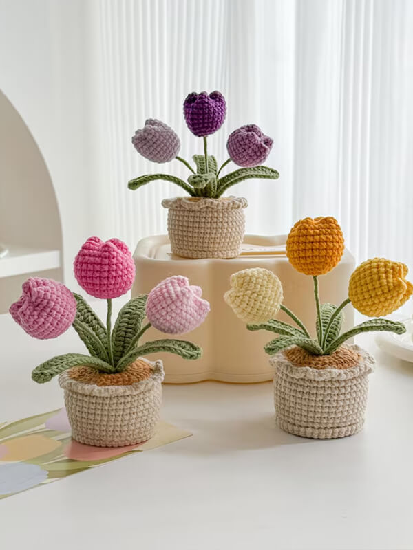 Crochet Flower in Pot