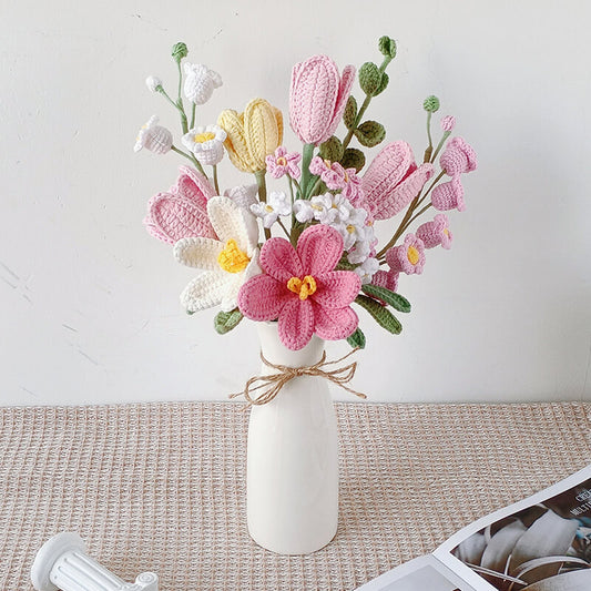Handmade Crochet Flower Bouquet – Beautiful Floral Decoration